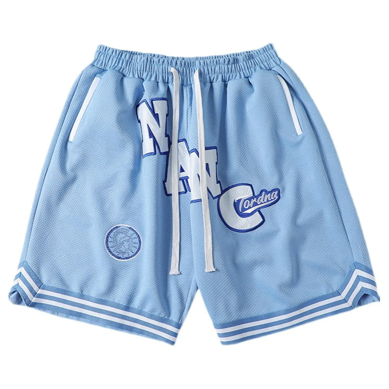 1984® - Embroidered Letters Striped Drawstring Shorts