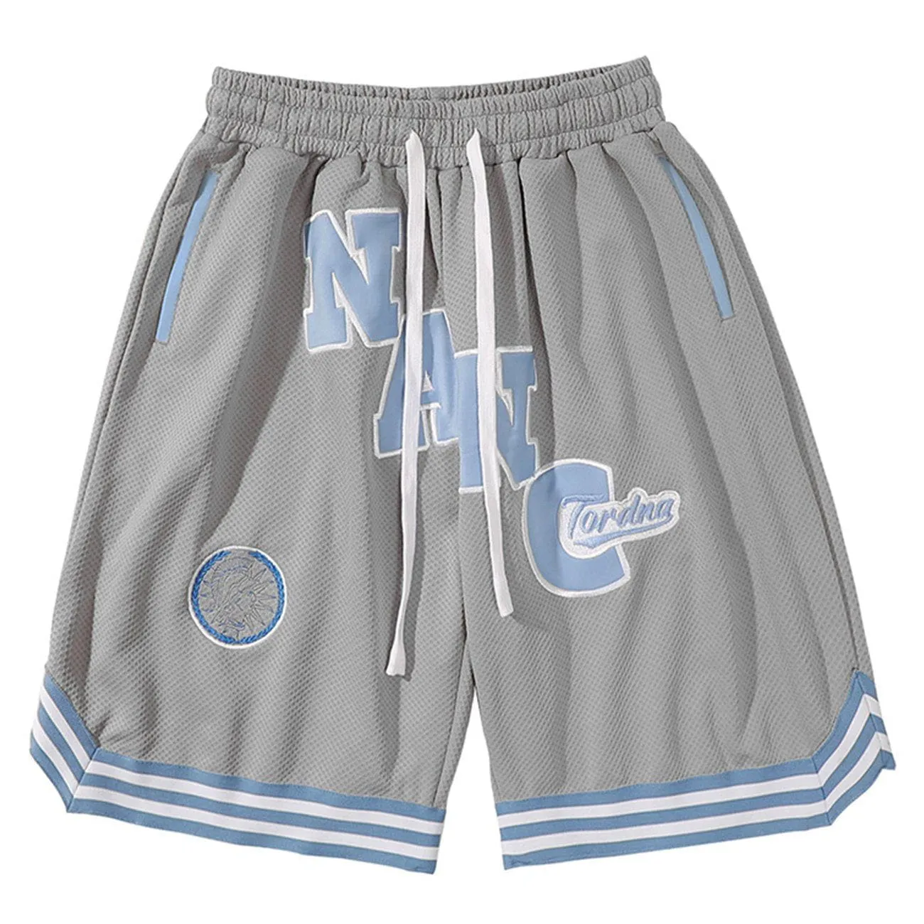 1984® - Embroidered Letters Striped Drawstring Shorts