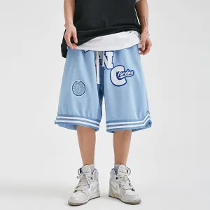 1984® - Embroidered Letters Striped Drawstring Shorts
