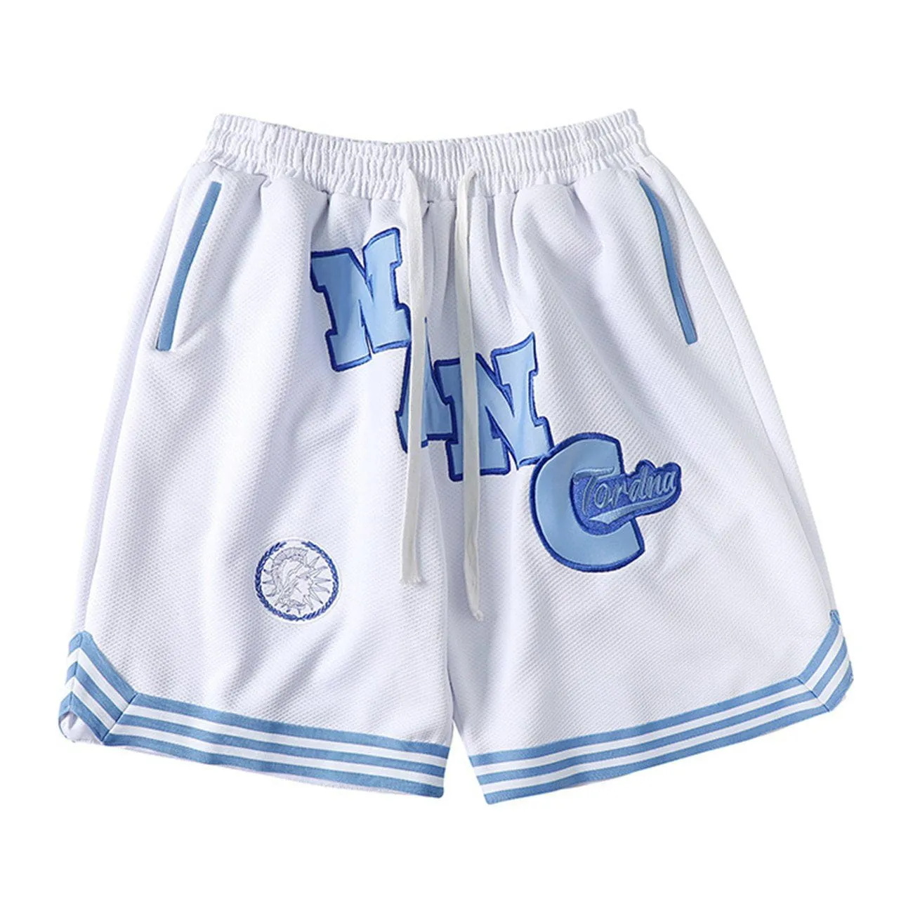 1984® - Embroidered Letters Striped Drawstring Shorts