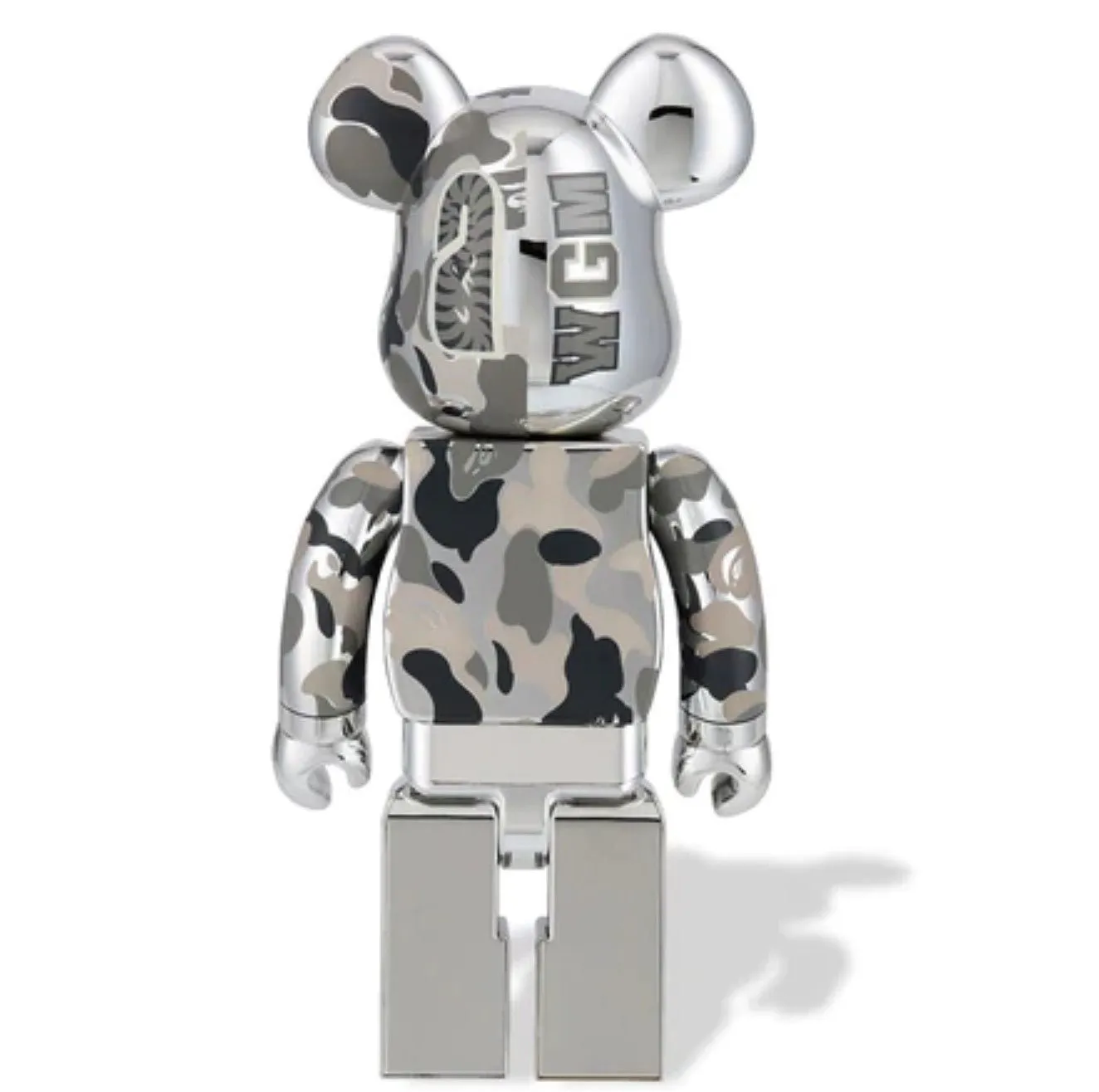 ABC Camo Shark- Silver 100% & 400%  Be@rbrick