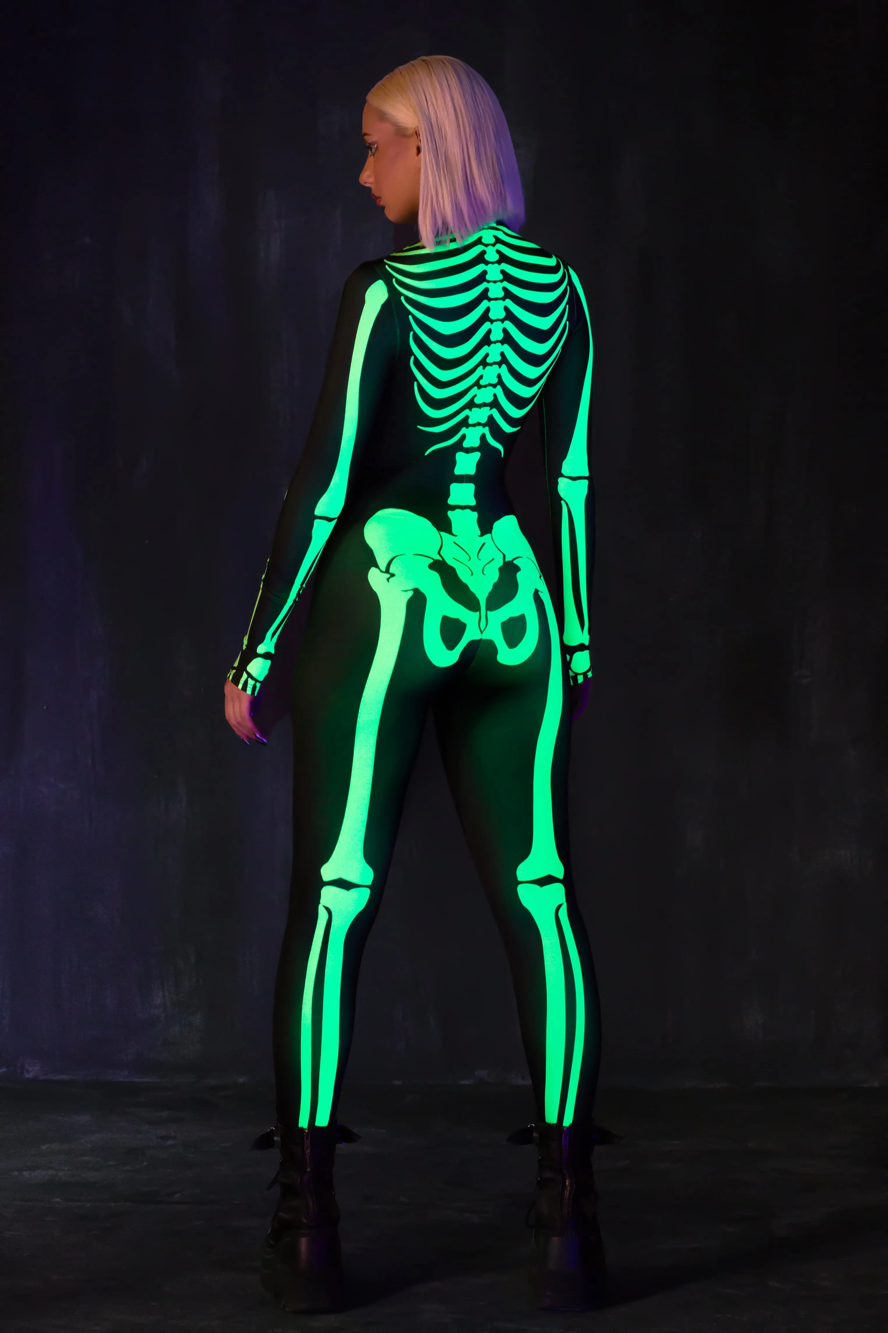 Acid Neon Skeleton Costume