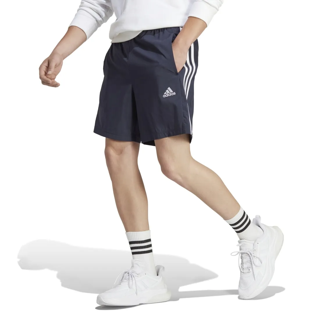 ADIDAS AEROREADY ESSENTIALS CHELSEA 3-STRIPES MEN'S SHORTS BLUE