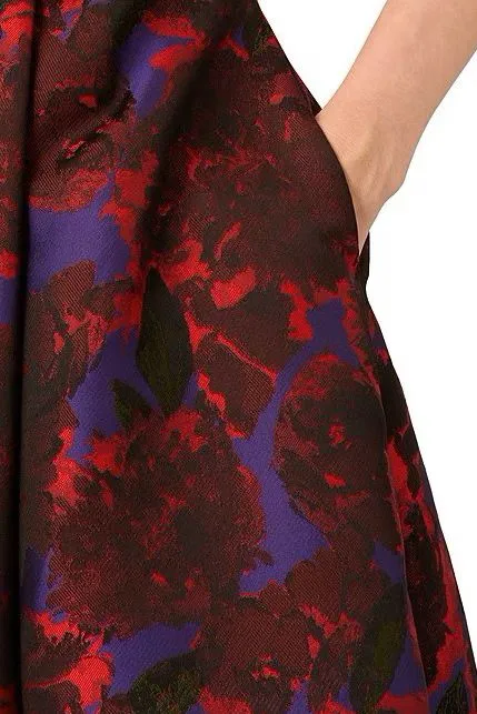 Adrianna Papell jacquard sleeveless bodycon bateau neck fit dress