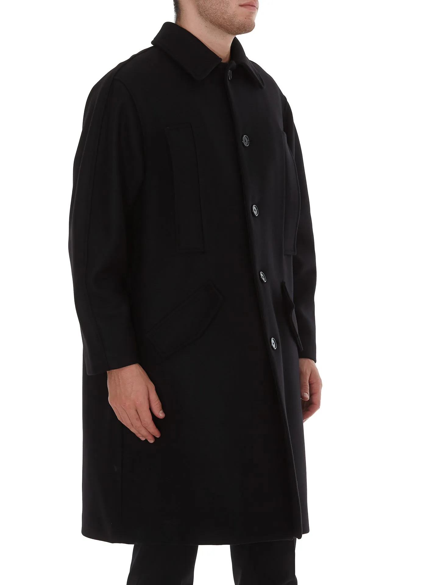 Ann Demeulemeester Single Breasted Buttoned Coat