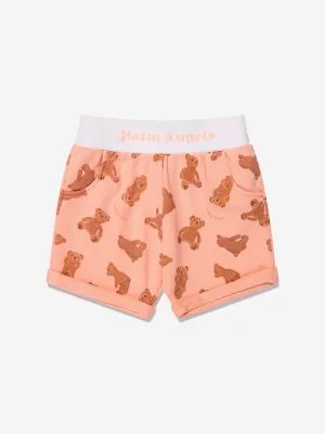 Baby AOP PA Bears Sweat Shorts in Peach