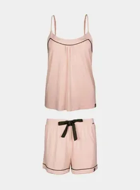 Bamboo Cami Short Pyjama Set in Pink