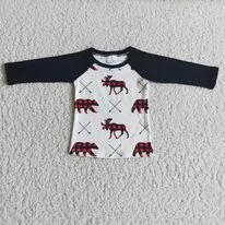 Bear/Reindeer Buffalo Plaid Shirt