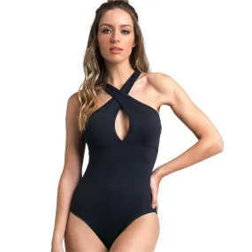 BLACK ONE PIECE SWIMSUIT - DIVA DELUXE