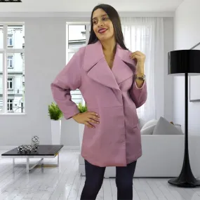 Blazer Vero Moda Rosa Vieja Style SHINY 9/10 WOOL COAT(NL)