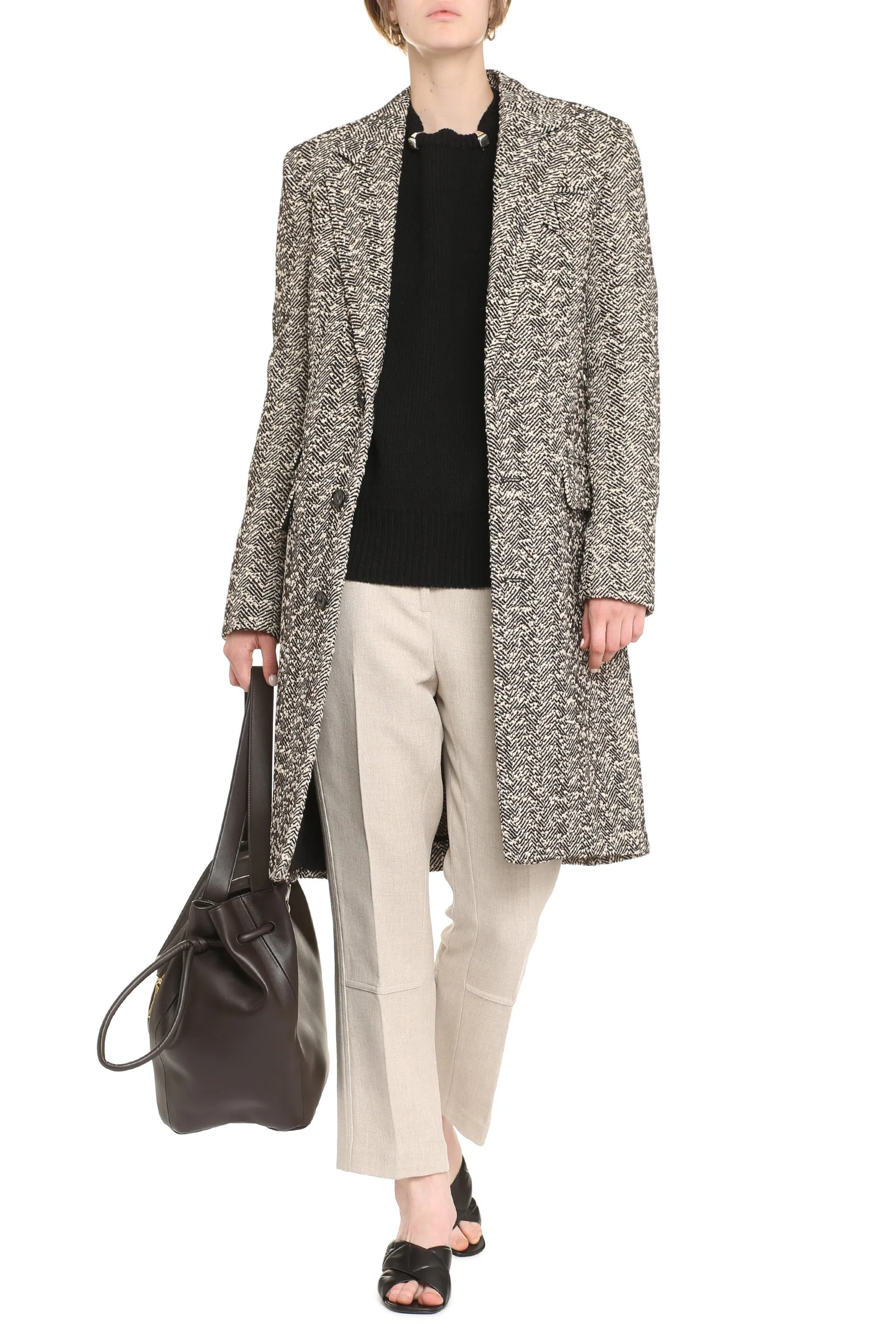 Bottega Veneta Single Breasted Buttoned Coat