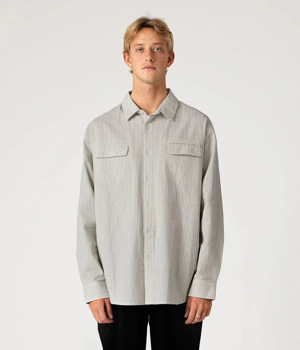 Broadcast Seersucker LS Woven