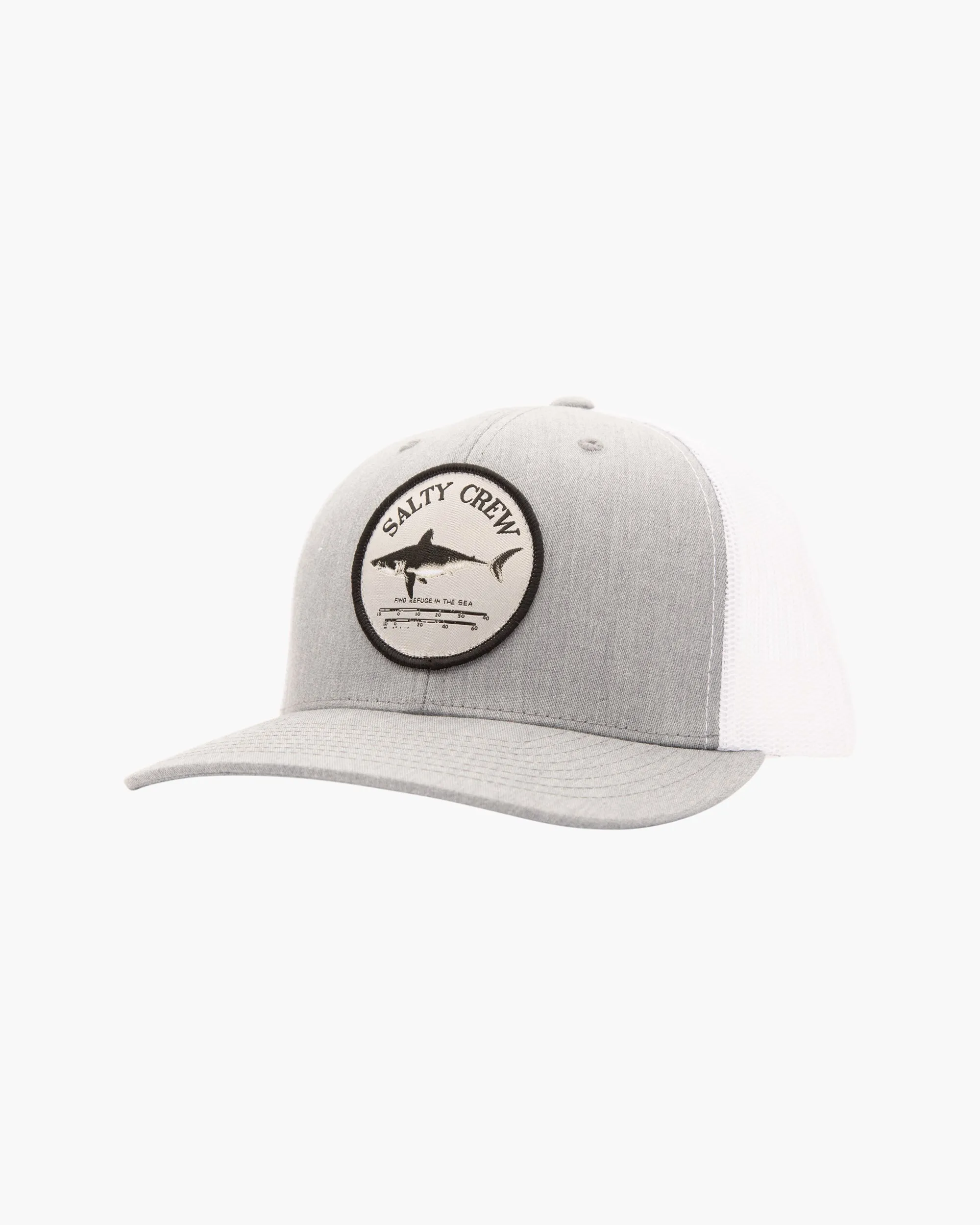 Bruce Retro Trucker Hat - Heather Grey/White