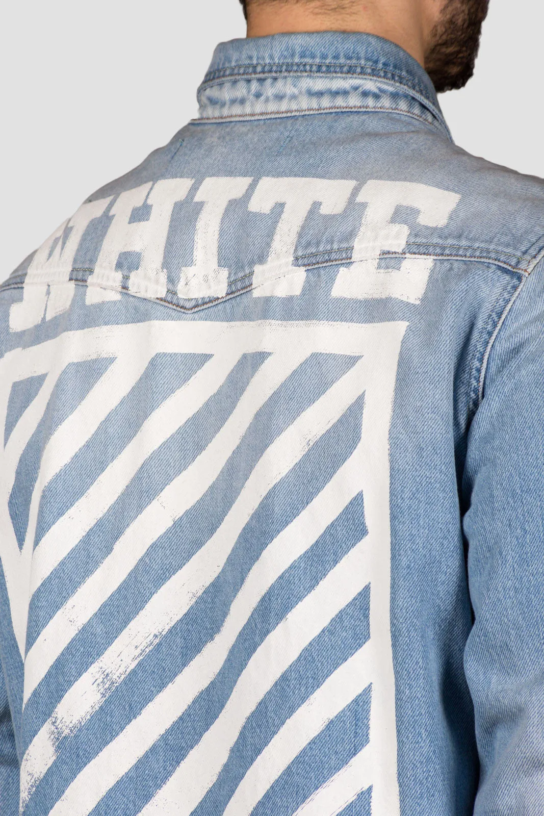 Brushed Denim Shirt Bleach White