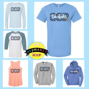 Carolina Collaborative Prep CCP Leopard Letters Design On Adult And Youth Tees And Sweatshirts