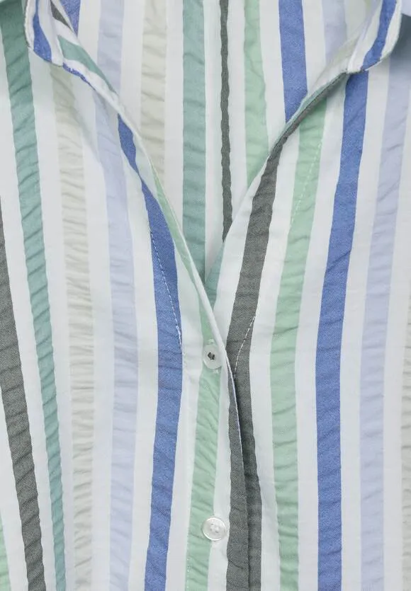 Cecil Seersucker Candy Stripe Blouse, Green mix or Pink Mix 344591