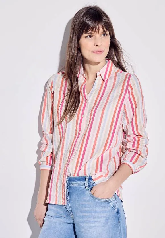 Cecil Seersucker Candy Stripe Blouse, Green mix or Pink Mix 344591