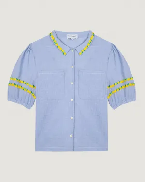 Champmesle Seersucker Shirt "lemon"