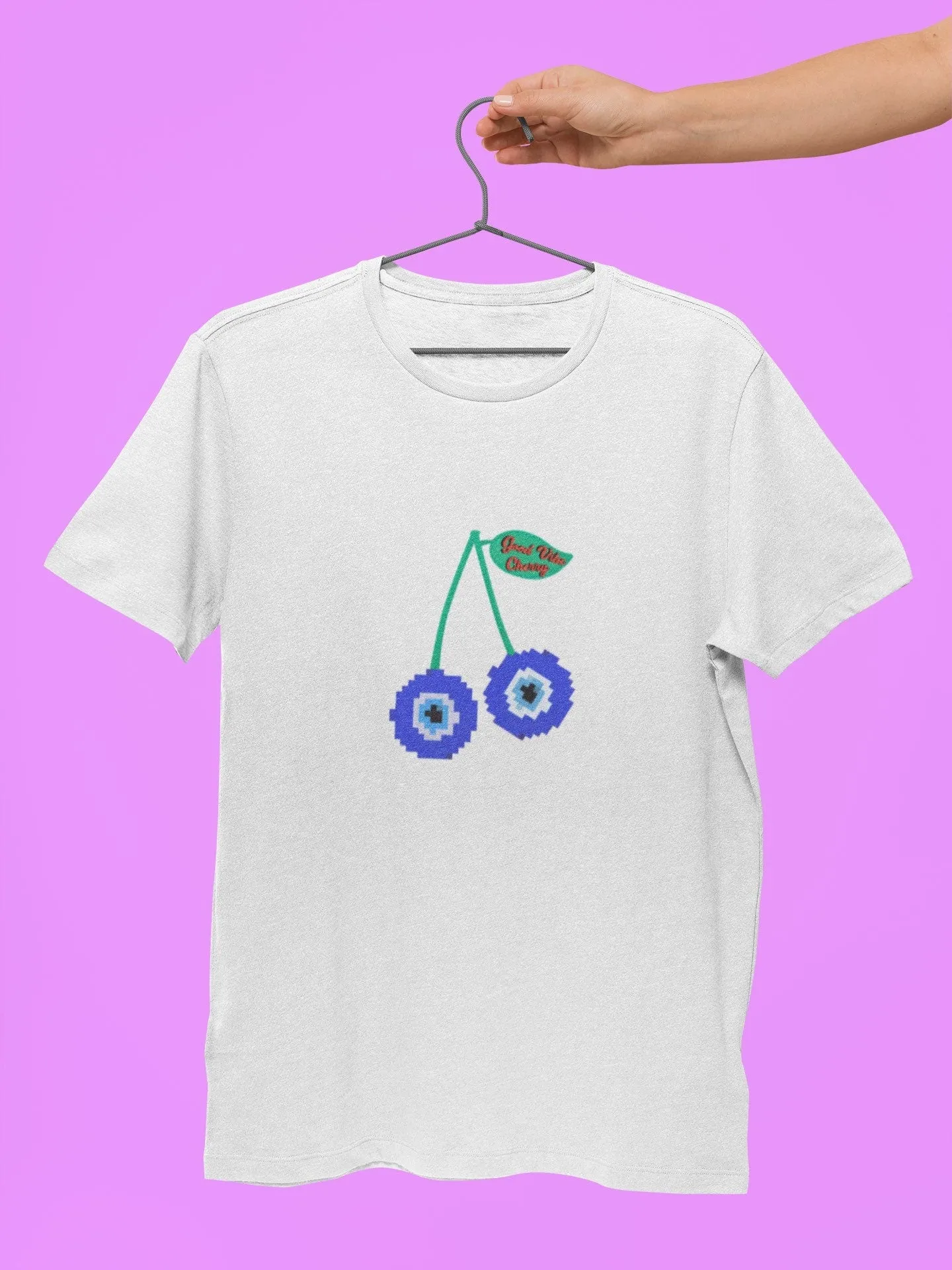 Cherry Evil Eye Good Vibe T shirt Custom Evil Eye T shirt Cherry Graphic Tee