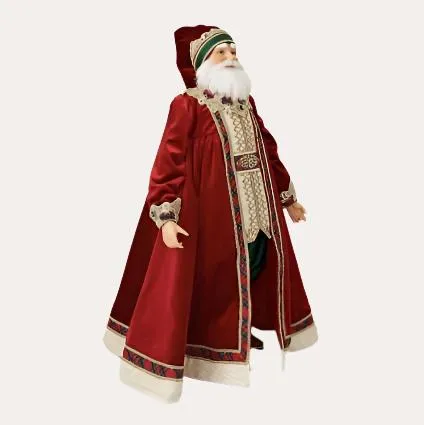 Chinoiserie 35" Tall Gold Santa Claus Doll 28-228600