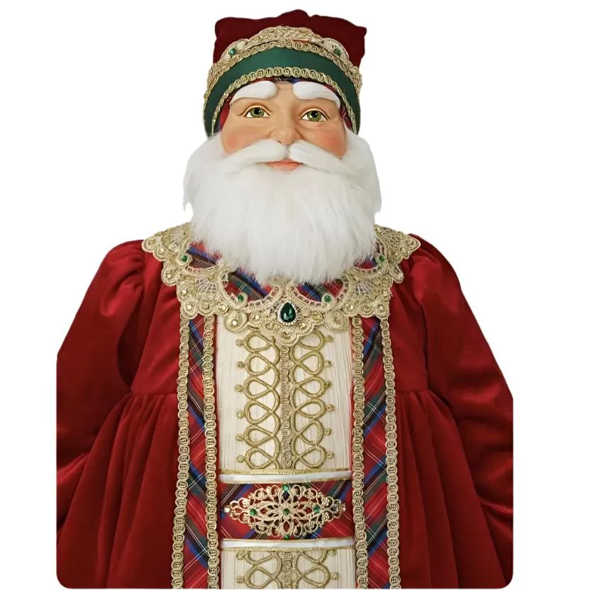 Chinoiserie 35" Tall Gold Santa Claus Doll 28-228600