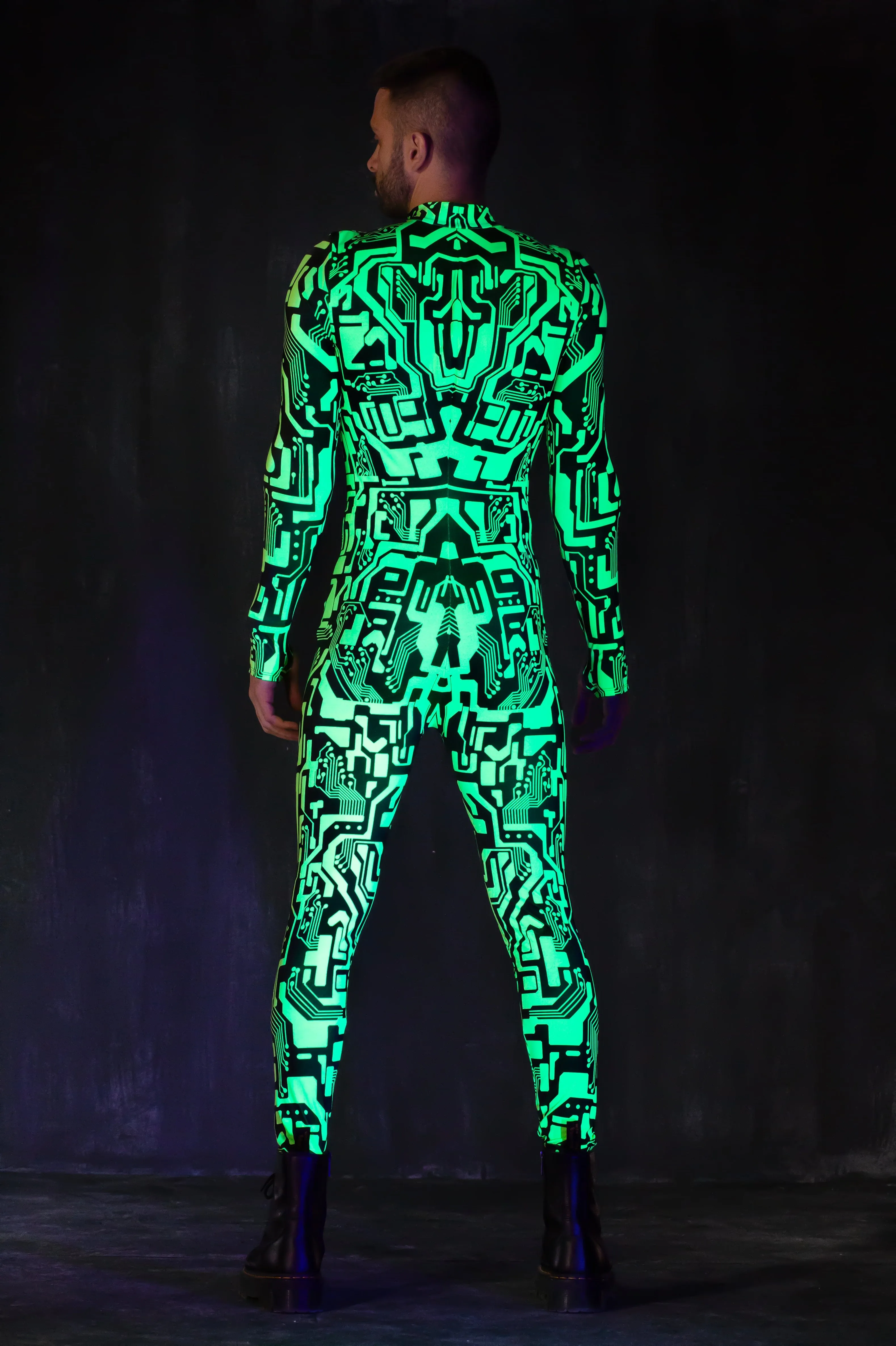 Circuit Flow Green Male Costume