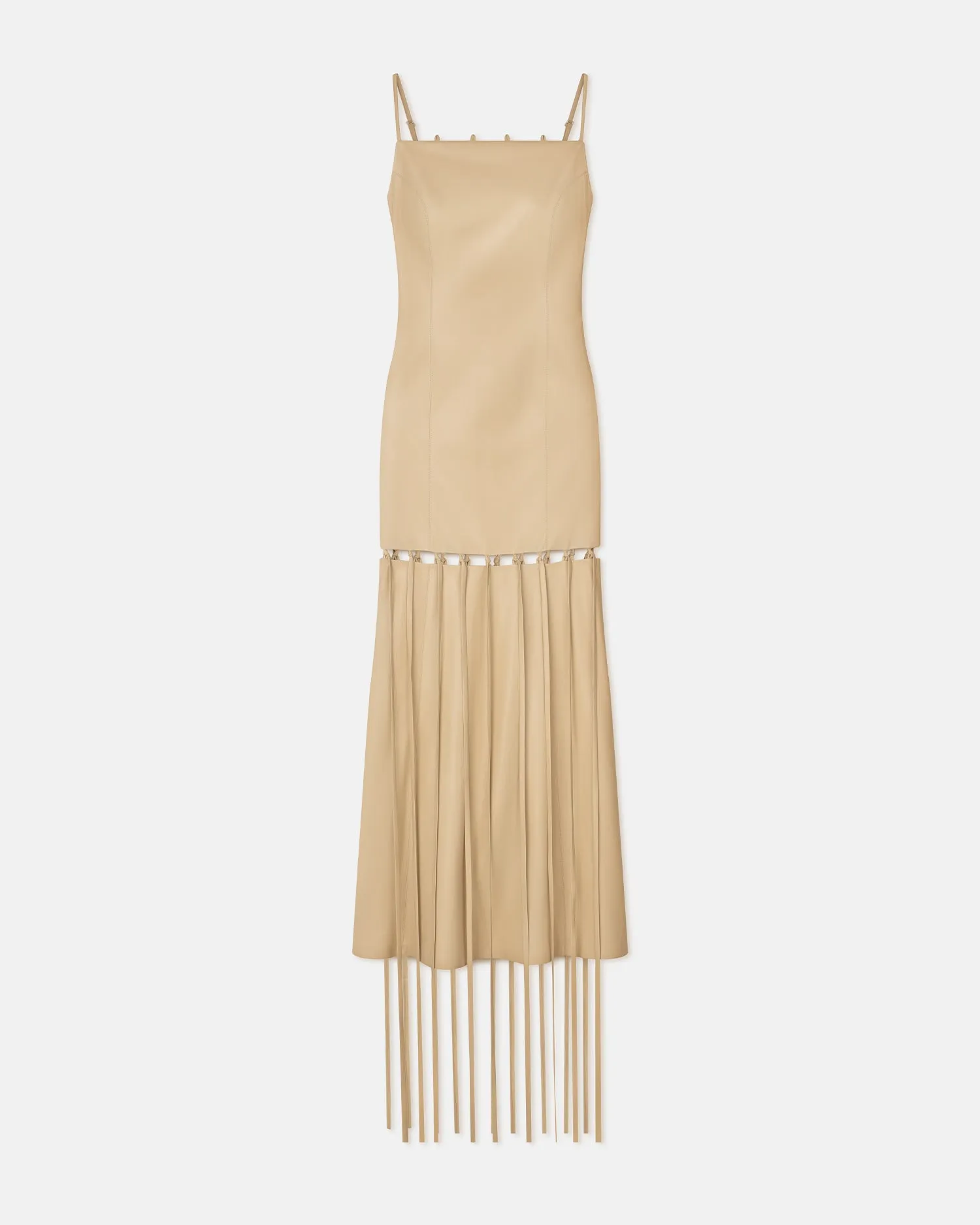 Clary - Okobor™ Alt-Leather Maxi Dress - Almond