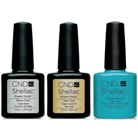 CND - Shellac Combo - Base, Top & Aqua-intance