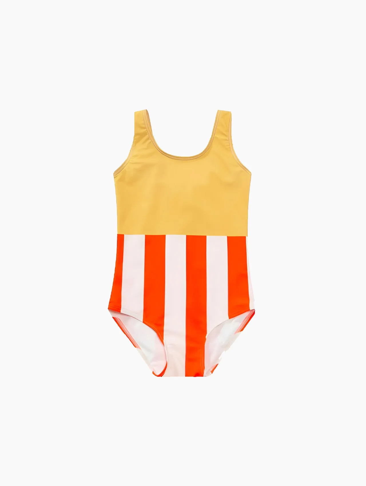 Color Block Striped One-Piece Swimsuit