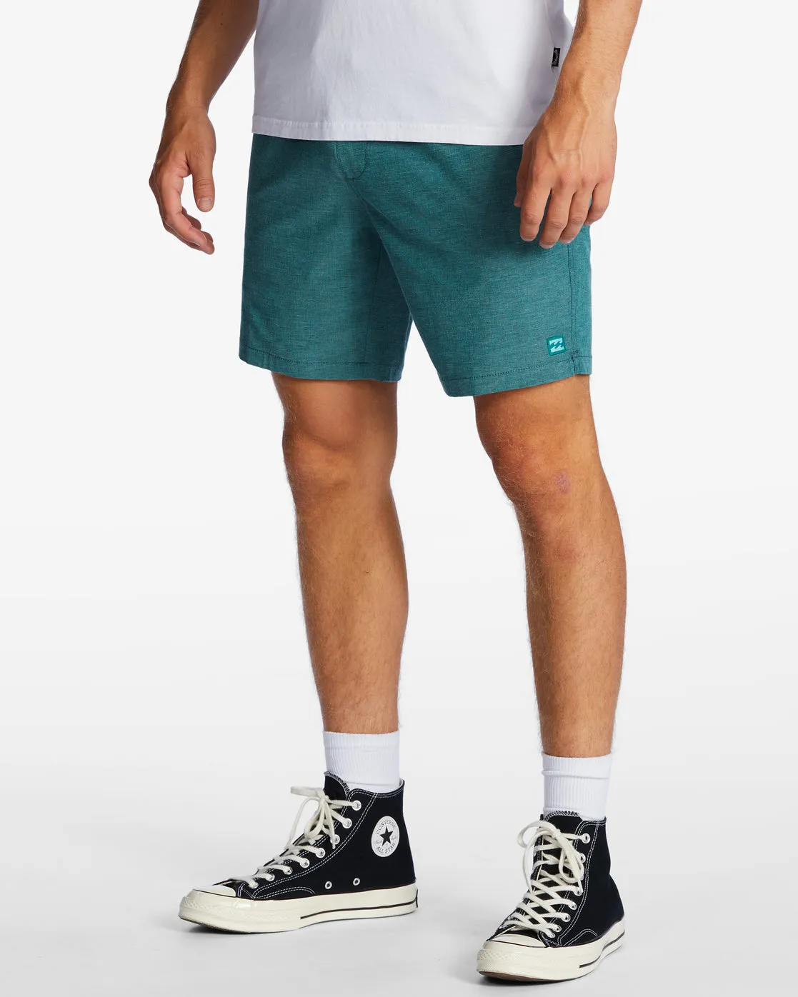 Crossfire Elastic Waist Submersible Shorts 18" - Cyan