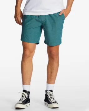 Crossfire Elastic Waist Submersible Shorts 18" - Cyan