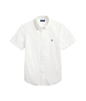 Custom Fit Seersucker Shirt - White