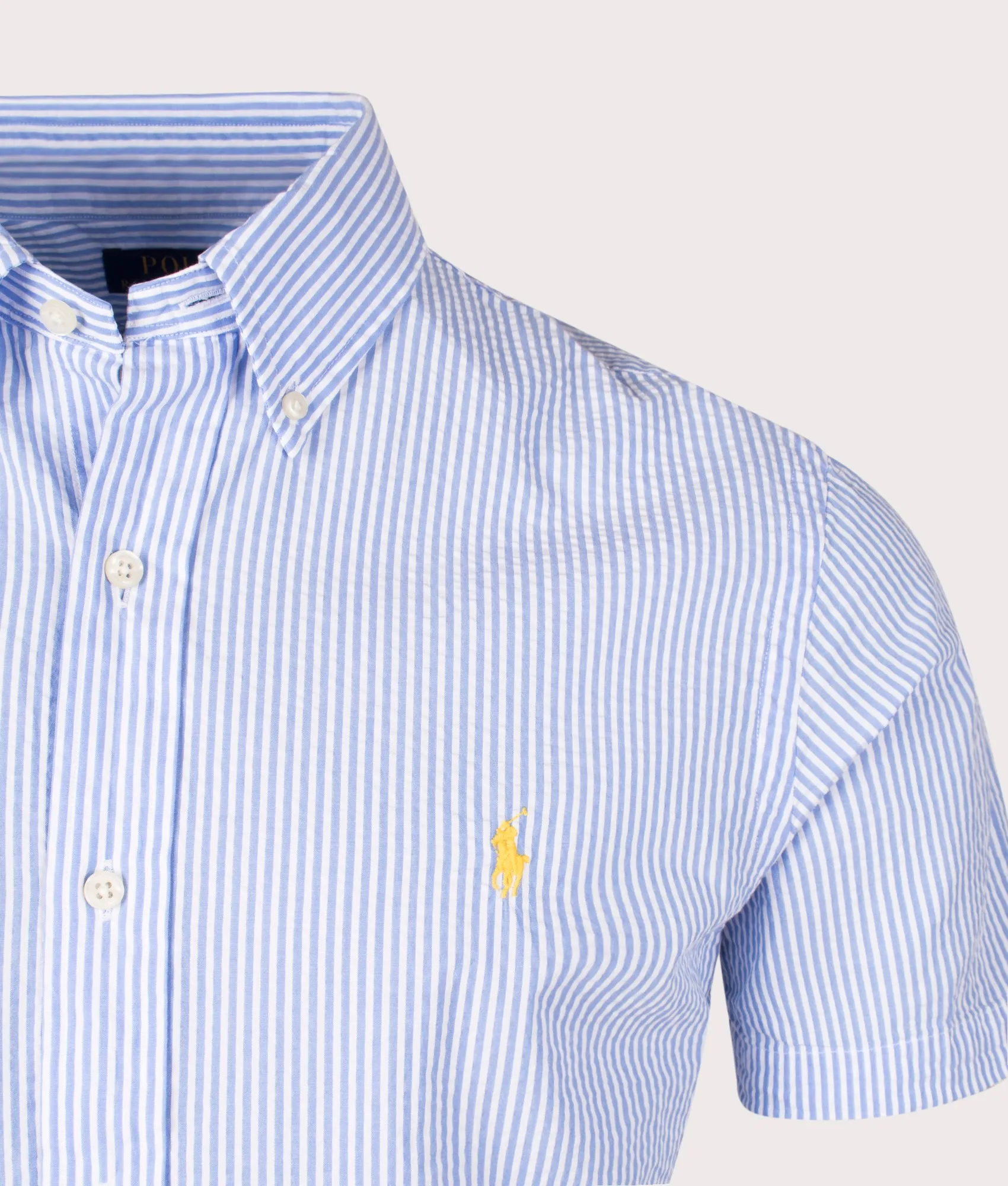Custom Fit Striped Seersucker Shirt