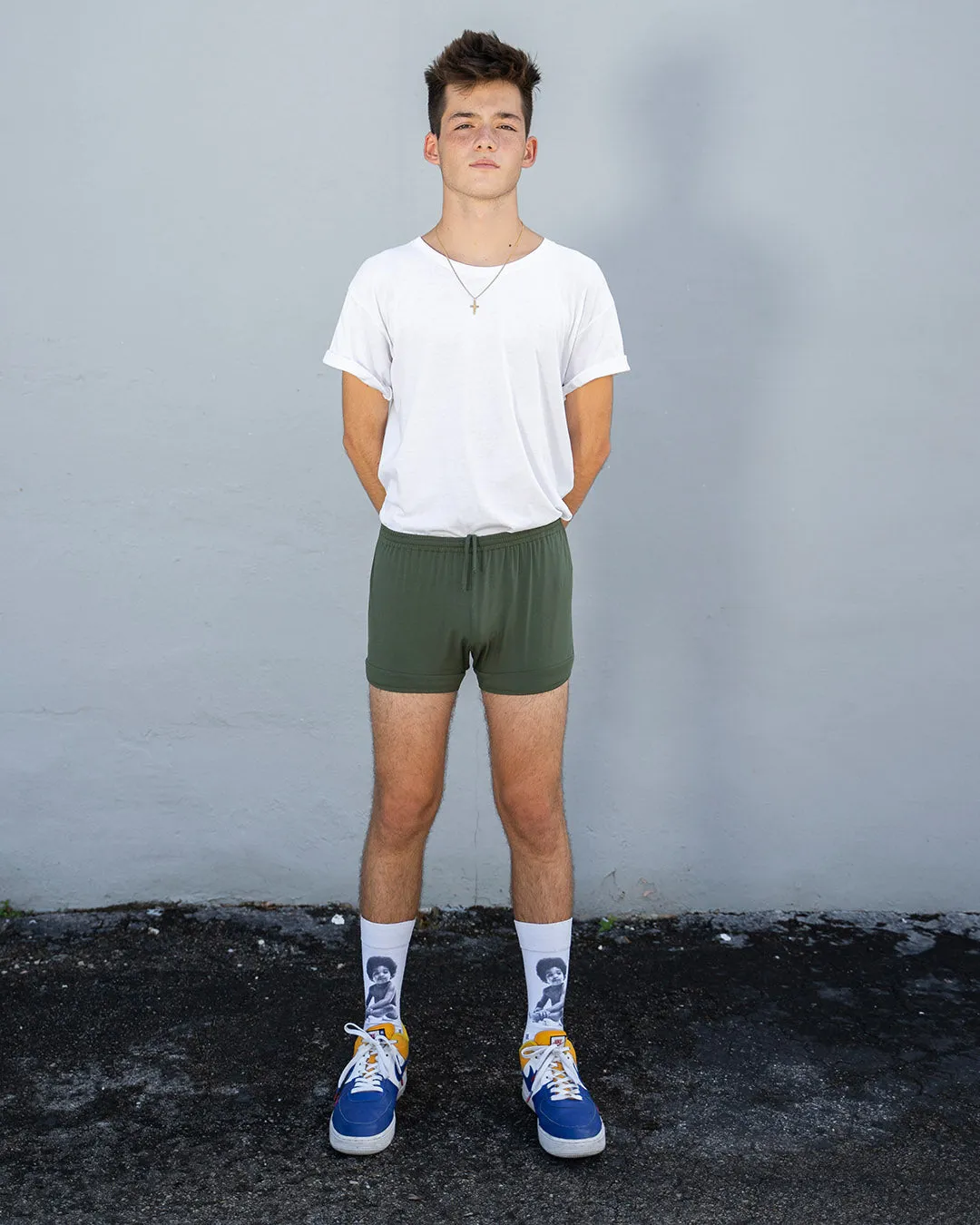 CYAN BLUE BAMBOO PUNE SHORTS