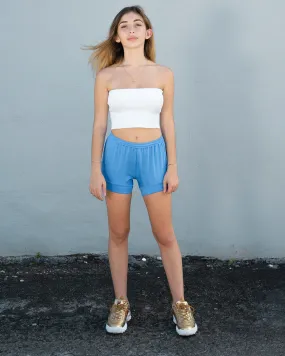 CYAN BLUE BAMBOO PUNE SHORTS