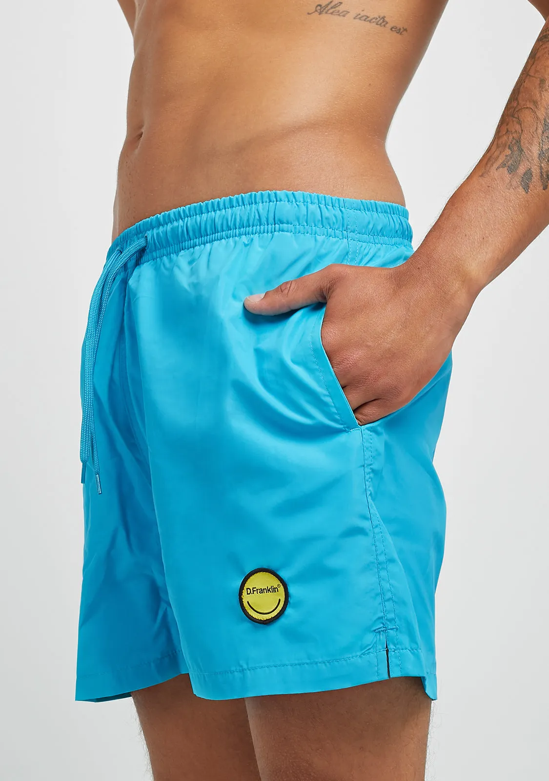 Cyan Swim Short Smiley