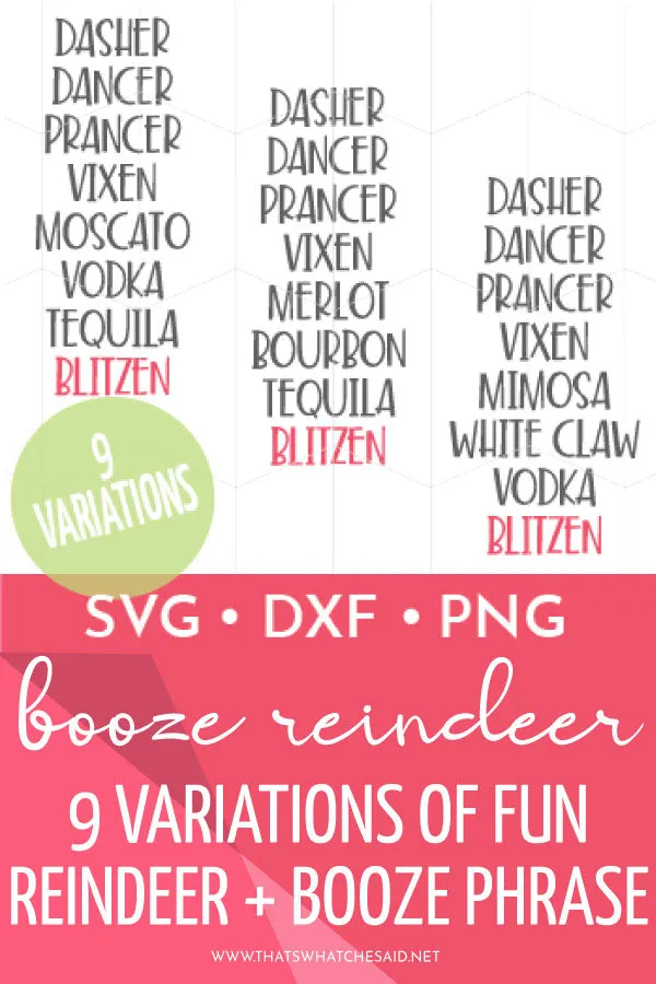 Dasher Dancer Prancer Vixen Booze Bundle