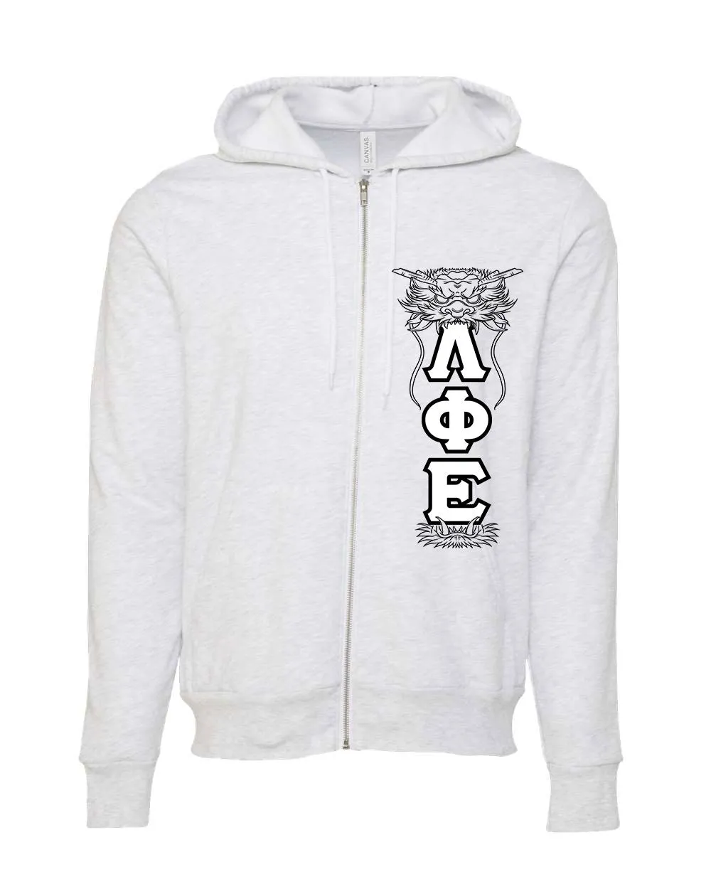 Deluxe Greek Letters - Bella   Canvas - Full-Zip- Hooded Sweatshirt - Customer's Product with price 120.00