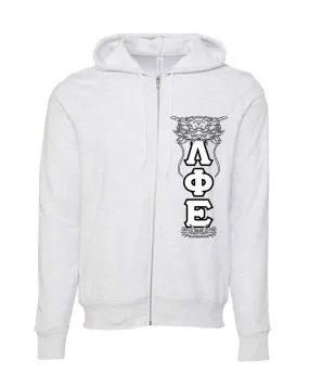 Deluxe Greek Letters - Bella   Canvas - Full-Zip- Hooded Sweatshirt - Customer's Product with price 120.00