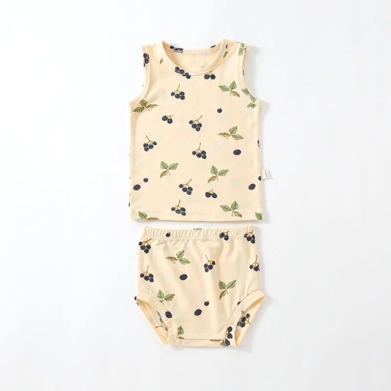 Earthy Summer Cotton Vest and Shorts (4 design options)