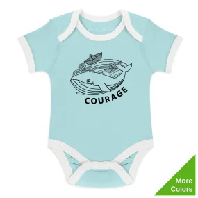 Endanzoo Organic Short Sleeve Bodysuit - Whale Courage