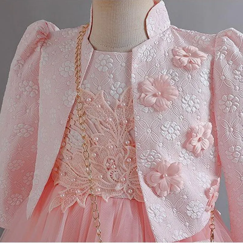 Exquisite Embroidered Three-Piece Dress Set