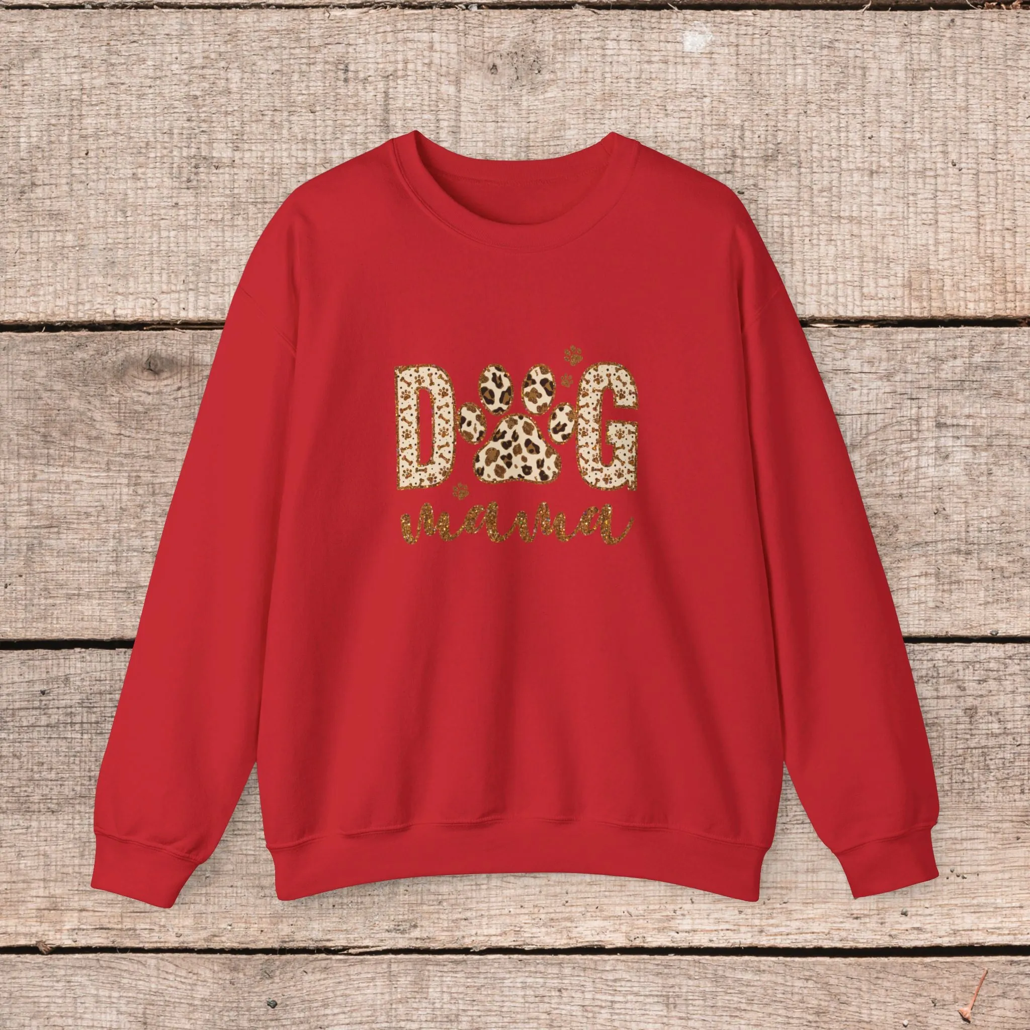 Fashionable Dog Mama Sweatshirt- Oversized Crewneck Sweatshirt for Dog Lovers, Pet Owner Gifts, Christmas Sweater, Gift for Her