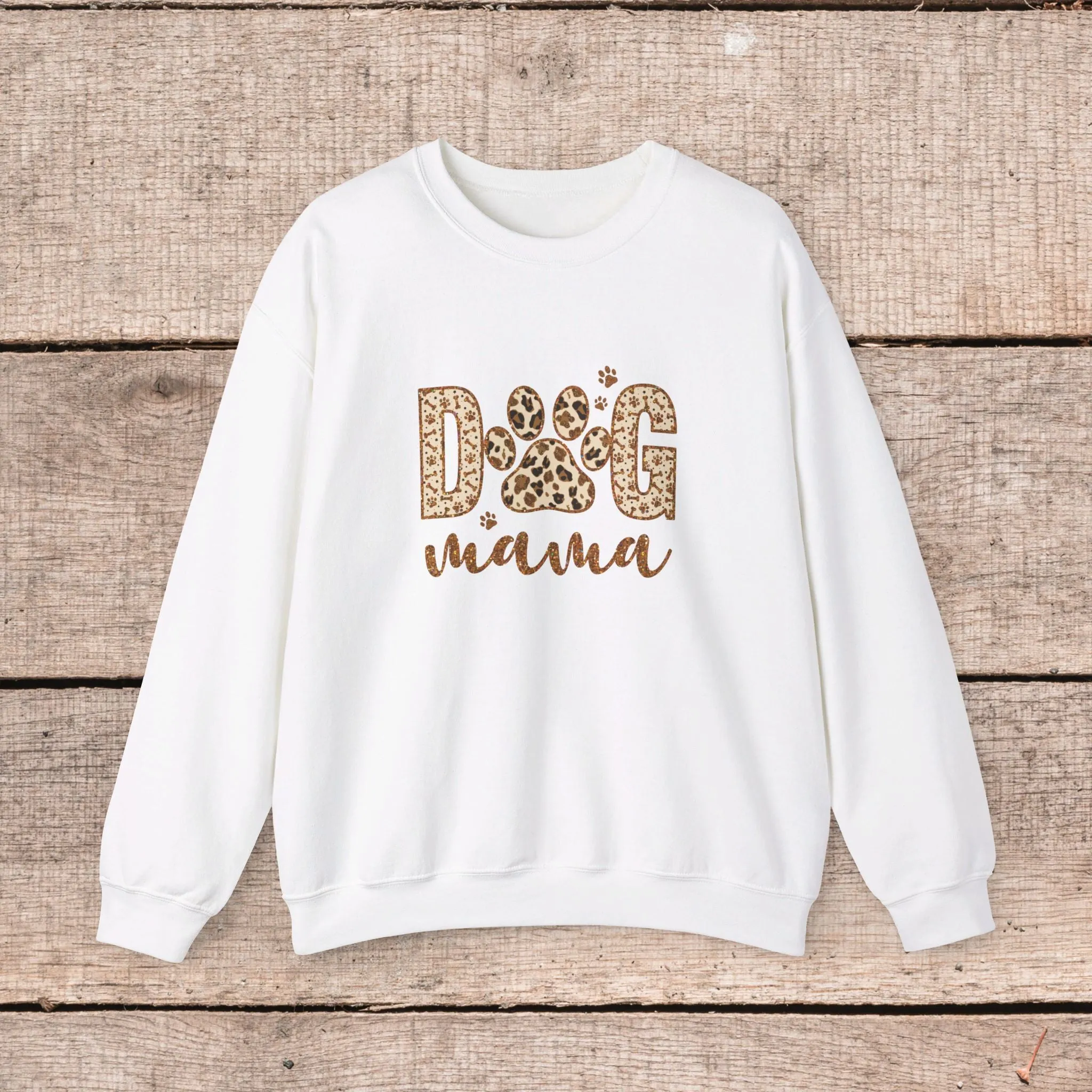 Fashionable Dog Mama Sweatshirt- Oversized Crewneck Sweatshirt for Dog Lovers, Pet Owner Gifts, Christmas Sweater, Gift for Her