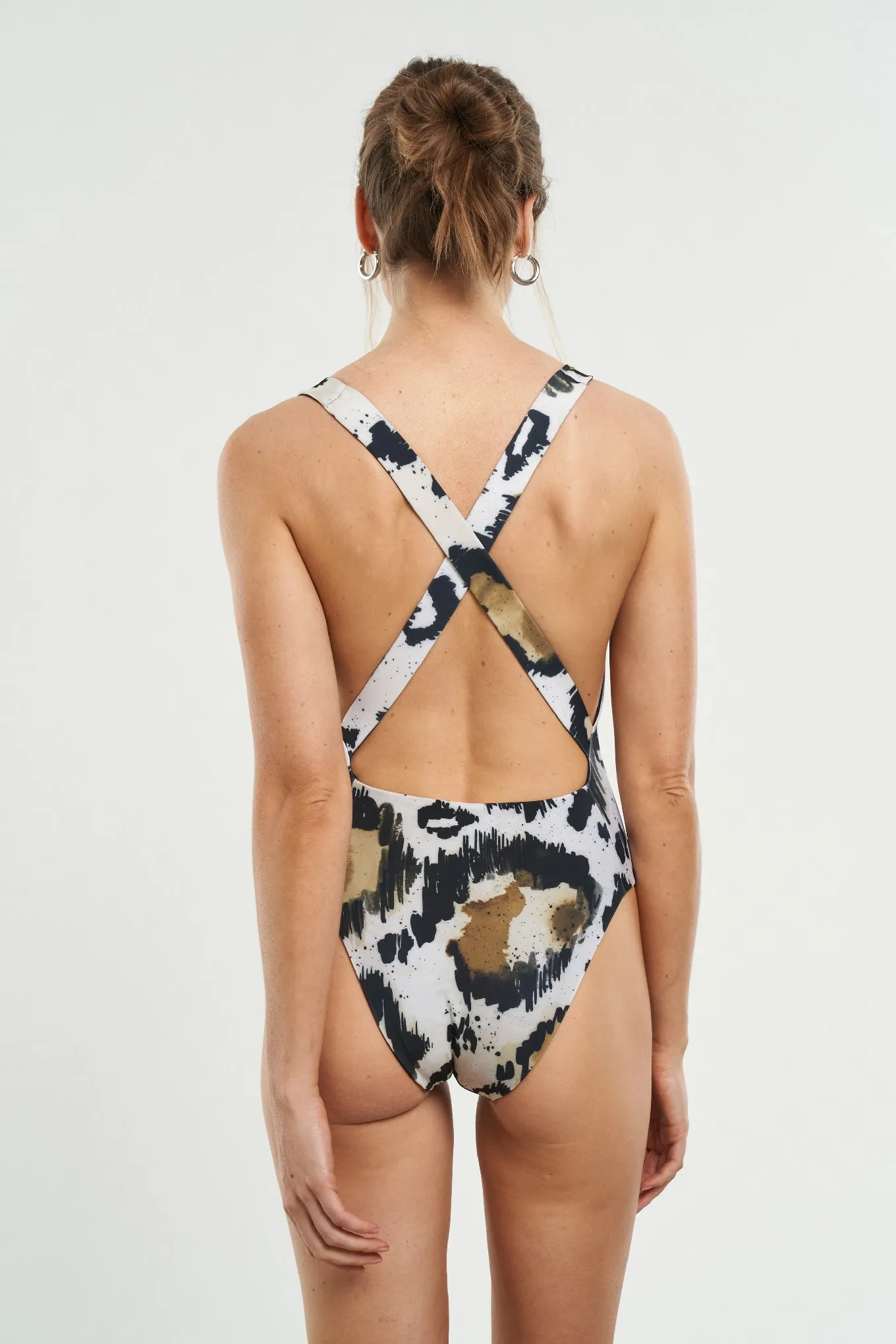 Felina Reversible Deep V One Piece Swimsuit