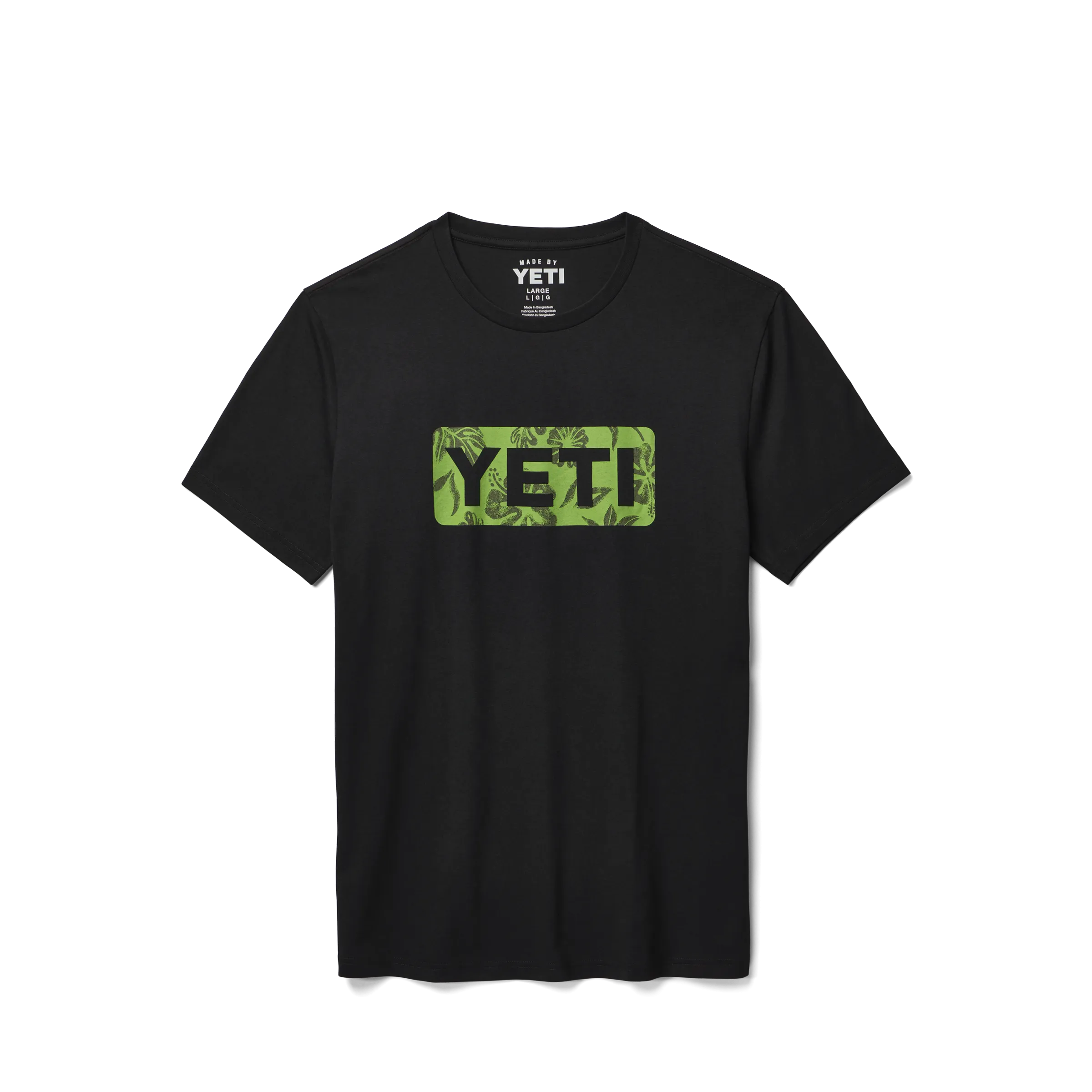 Floral Logo Badge Short Sleeve T-Shirt Black