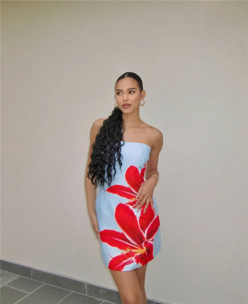 Flytonn-Christmas Outfits New Year's Eve Dress Night Out Club Dresses cute winter outfits Gracen Large Floral Mini Dress