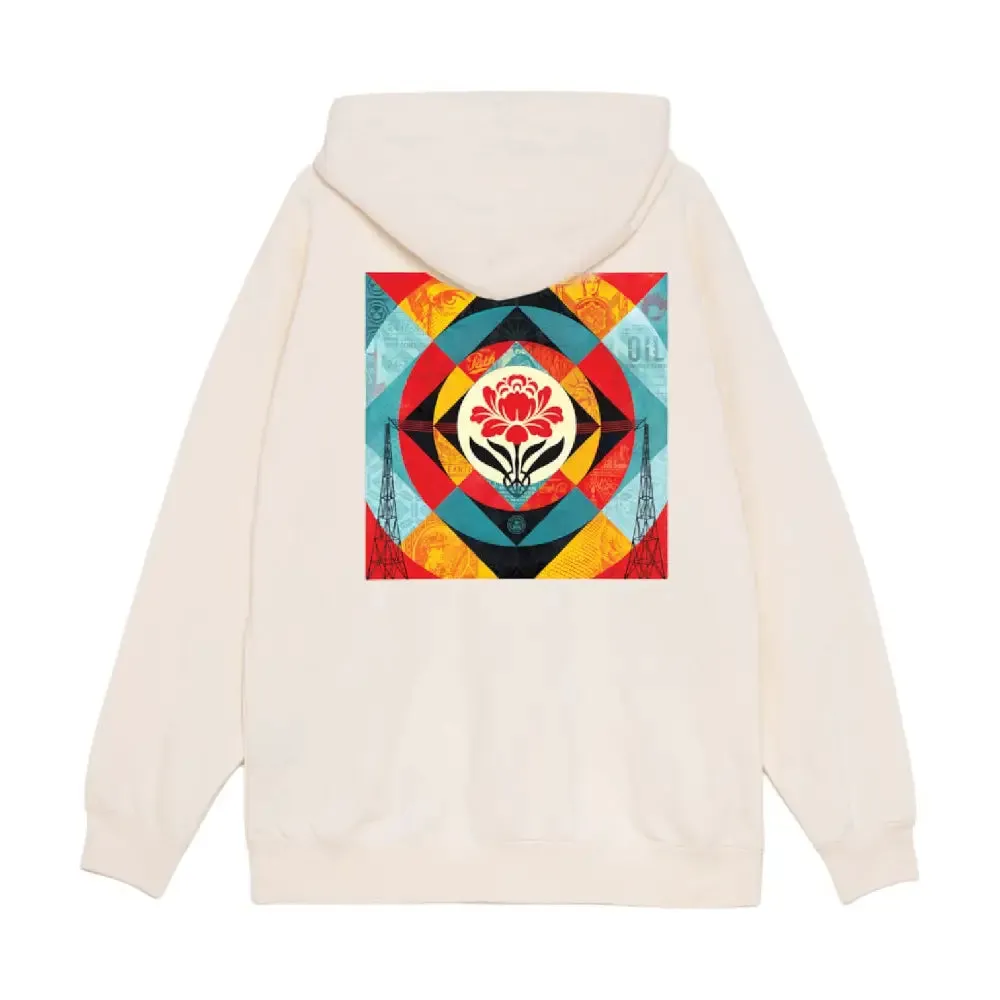 Geometric Power Canvas Fleece Hoodie