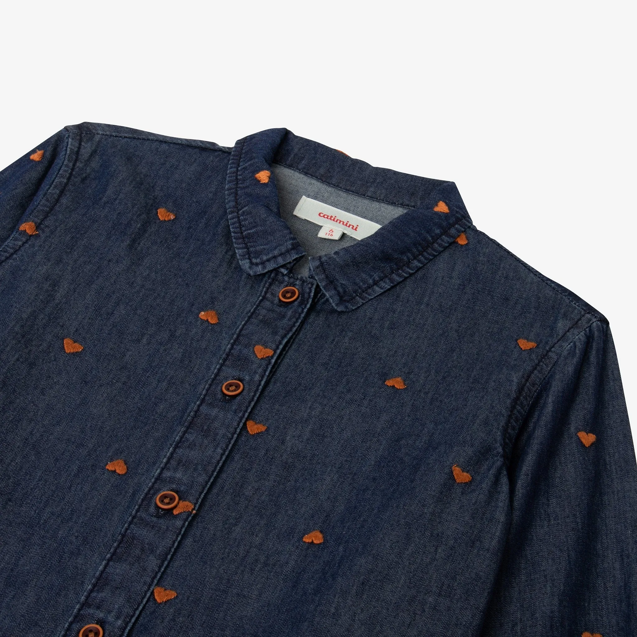 Girl denim long sleeve shirt