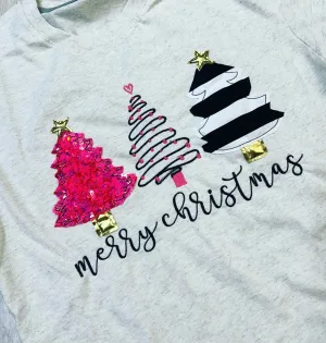 Glam Trees Merry Christmas - Pink